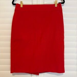 Ann Taylor Vibrant Red Pencil Skirt